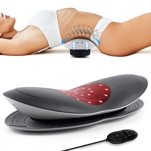 Masaje lumbar eléctrico, dispositivo de tracción lumbar eléctrica, masajeador de espalda, masajeador infrarrojo, masaje de vibración y cojín de aire,