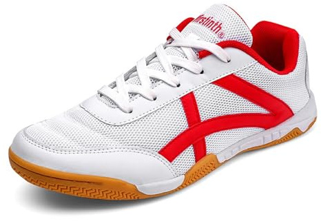 sekiueo Table Tennis Shoes Men Women Breathable Indoor Court Shoes Soft Bottom Lightweight for Pickleball