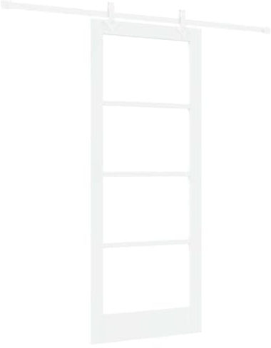 vidaXL Puerta Corredera 83 x 202 cm Madera de pino maciza y vidrio