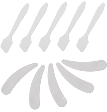 Homoyoyo Espátulas Cosméticas y Cucharas Para Crema Facial 10 Piezas Tamaño Pequeño Material Pp Transparente Para Cuidado Piel Uso Viaje y Aplicación De Productos Faciales