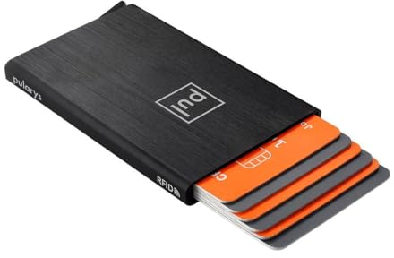 pularys Zen Kreditkartenetui – Minimalistisches Slim Case aus Aluminium – RFID Blockierung – Platz für bis zu 6 Karten – mit Vordertasche - für Damen und Herren – Ultra Modern – Voller Schutz