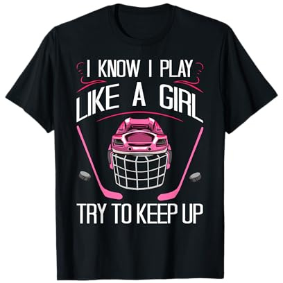 Funny Girls Hockey Designs for Women Field Hockey Novelty T-Shirt