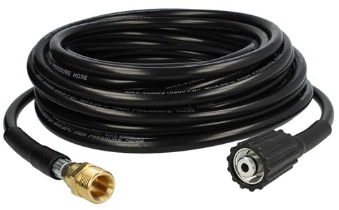 vhbw 15 m Verlängerungsschlauch Ersatz für Kärcher 2.644-019.0 für Hochdruckreiniger mit M22 x 1,5 Gewindeanschluss, Schwarz