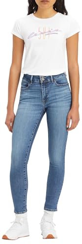 Levi's Damen 711 Double Button Jeans, Blue Wave Mid, 29W / 32L