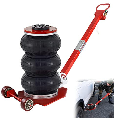 YRHome Pneumatischer Wagenheber 3T/6600Lbs Autoheber Hubhöhe 150-400mm Druckluft Wagenheber Luftkissenheber Schnelles Heben Luftheber Hebebühne Wagen-Heber Druck Luft für KFZ Rangierwagenheber