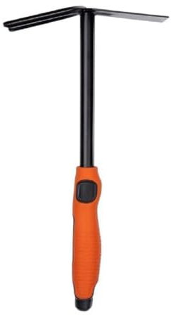 Black+Decker Doble azada – 3 Dientes y talón – 30 cm – Mango ergonómico – Negro/Naranja