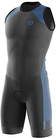 Triathlon Anzug Herren Herren Radsportanzug gepolstert einteilig Trisuit Bike Top Short Trisuit Einteiler für Wettkampf (TYP-7,3XL)