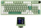 EPOMAKER RT100 Teclado Mecánico ISO (UK) de 98 Teclas con Mini TV Personalizable, Junta, Tres Modos (BT5.0/2,4 GHz/USB-C), Enchufe Intercambiable en Caliente (Green, Wisteria Linear Switch)