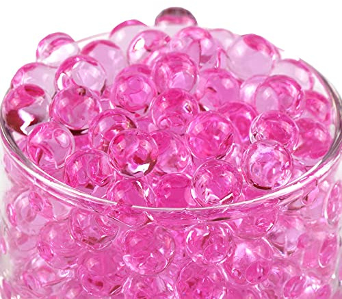 10.000 Perlas de Agua Transparentes para Plantas y Flores - Gel para Decoración, Bricolaje y Relleno - Tamaño 1,5-2 mm (Rosa Rosa)