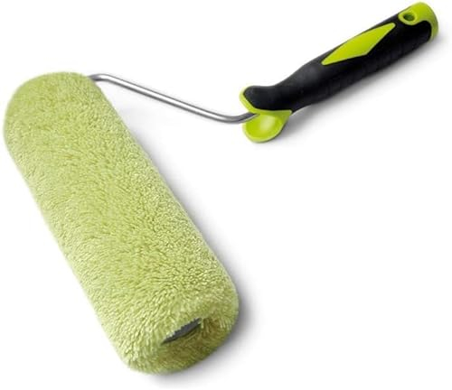 Quercos. Rodillo Fachada Hilo Verde. Rodillo de Pintura Profesional Redondeado. Rodillo Pintura Fachada 22 cm x Ø60 mm. Mango Bicomponente. Poliamida 18 mm.