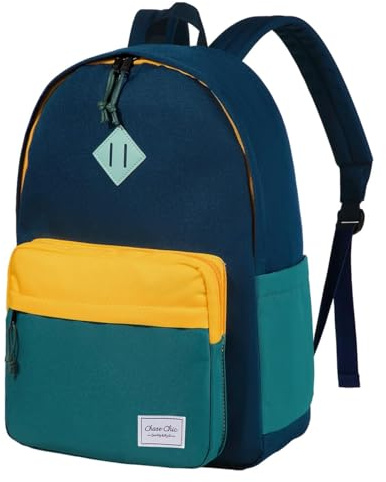 Chase Chic Sac à dos pour Garçons,18 litres Sac d'école de Voyage Camping Casual pour enfant,Sacs Scolaires léger et imperméable pour Enfants de 6 à 12 Ans,bleu marine