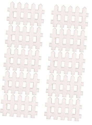VICASKY Lot de 30 clôtures en bois décoratives pour maisons de poupée et jardins de fées Accessoires de jardin pour arrangements