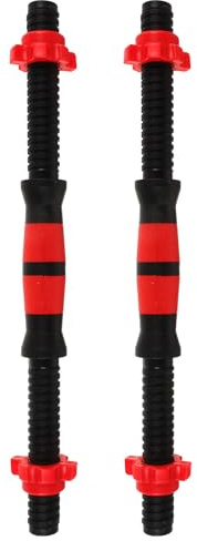 NIYANGLE Set 2 Manubri da 40 Cm con Collari Spinlock per Sollevamento Pesi, Barra Manubrio con Zigrinatura Antiscivolo per Allenamento Forza Uomo e Donna Colore Casuale