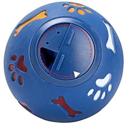 VALICLUD Pelota para Entrenamiento Interactivo de Comida, Juguete para Perros Fugas Divertido de, Bola Azul Pequeña y Entretenimiento de