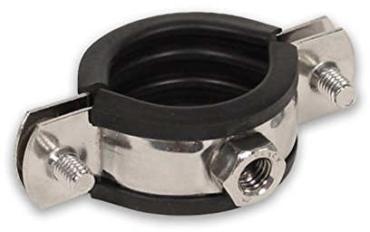 Edelstahl Schraubrohrschelle M8 - zwei-Schrauben-Gelenkschelle [26-28mm, 3/4]