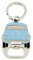 BRISA VW Collection - Volkswagen Schlüssel-Anhänger-Ring Schlüsselbund-Accessoire Keyholder mit Bier-Flaschen-Öffner im Käfer Design (Hellblau)
