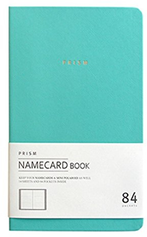 INDIGO Prism Name Card Book - Business Card Holder, Organizer, Instax Mini Photo Album (Mint)
