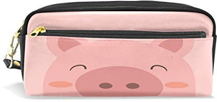 Federmappe Schweinrosa, Federmappe Tasche mit Reißverschluss Mädchen große Make-up-Tasche Organizer mit Fächern