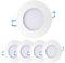 Sweet Led 5er IP44 dimmbar 11W 900lm, LED Bad Einbaustrahler, 230V ultra flach kaltweiß, rund Weiß, Bad Einbauspots Einbaulampen Einbauleuchten (5er Kaltweiß-weißfarbig)