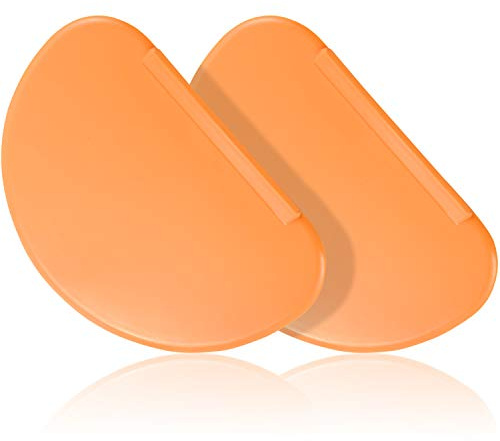 Patelai 2 Pieces Bowl Scraper Dough Bench Scraper Baking Flexible Spatula Versatile Kitchen Set Multipurpose Curved Pastry Flat Edge Mixing Bowl Cutter Silicone for Cake Icing Bread Fondant