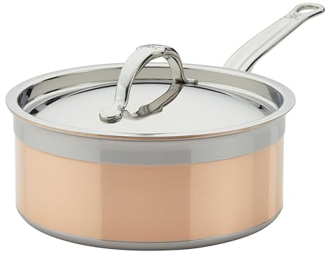 Hestan - CopperBond Collection - 100% Pure Copper Sauce Pan, Induction Cooktop Compatible, 3 Quart