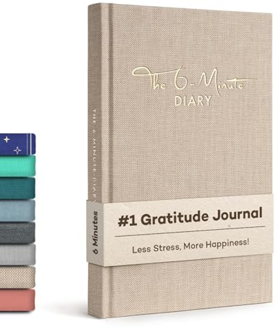 UrBestSelf 6-Minuten Diario de Gratitud (Inglés) - Más Bienestar y Autoconocimiento + Diario Personal - Mindfulness, Meditación, Journaling Notebook para Adultos 2025