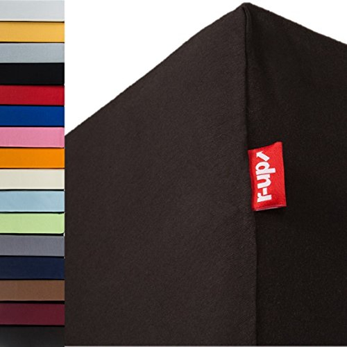 r-up Beste Spannbettlaken 14 Stück 140x200-160x220 bis 35cm Höhe viele Farben 95% Baumwolle / 5% Elastan 230g/m² Oeko-TEX stressfrei auch für hohe Matratzen (anthrazit)