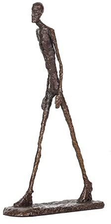 NILEEBUKER Giacometti's Walking Man Statue Berühmte abstrakte Skulptur Nachbildung Heimdekoration 25,4 cm H