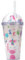 Forreen Becher mit Strohhalm und Deckel, 450ML Kunststoffbecher Wiederverwendbar Doppelwandiger Plastik Einhorn Trinkbecher für Kinder Erwachsene
