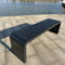 TUPAFJU Metallbank,parkbank,gartenbank Metall, schwarz,Geeignet für Gärten, Außenbereiche und Parks (Color : Black, Size : 100cm)