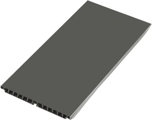 AERREGI ZOCCOLO PIOMBO PER CUCINA BATTISCOPA ALTEZZA 10, 12 E 15 CENTIMETRI | ZOCCOLO IN PVC COLORE PIOMBO LUNGHEZZA 200cm | PRODOTTO MADE IN ITALY DI ALTA QUALITA' (1, Piombo, H100 mm)