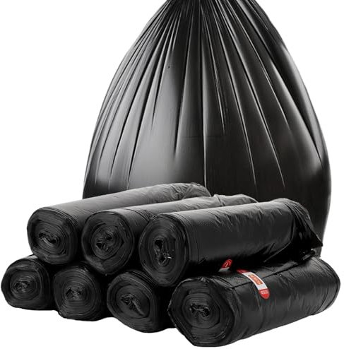MIVIDE 225 Stück 40l Müllsäcke, Müllbeutel Extra Stark & Reißfest, Müllbeutel 40l Schwarz für Haushalt, Garten, Büro, 60x80cm(15 Rollen)