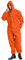 MSemis Herren Arbeitsoverall Langarm Mechanisch Jumpsuit Einteiliger Arbeitsmechanikern Overall mit Kapuze Arbeitskleidung Orange M