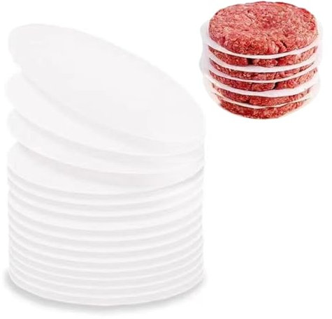 Lot de 1000 Feuilles de Papier Antiadhésif pour Presse à Steak Haché - ∅ 11 cm, Parfait pour la Préparation de Steaks Hachés et Burgers, Cuisson Propre et Sans Collage (Rond marron)