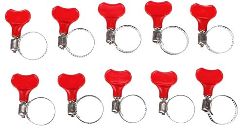 SIXTOL MECHANIC CONNECT 16-25mm | Abrazaderas para manguera con mango de mariposa | 10 piezas | abrazaderas de acero inoxidable | montaje sin herramientas | para mangueras y tubos