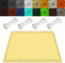 Sun Shade Sail Waterproof Square 0.9 x 3.2 m PES Polyester Imprägniert Uv-Schut Beschattung Terrasse Sonnensegel mit Ösen Ohne Bohren mit Seil für Garten Balkon, Sandgelb