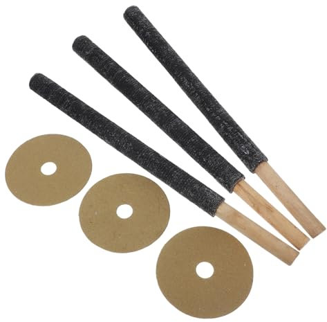 SUPVOX 3pezzi Torce Da Per Esterni Torcia Luminosa Portatile in Legno Decorazioni Da Per Cortile Patio e All