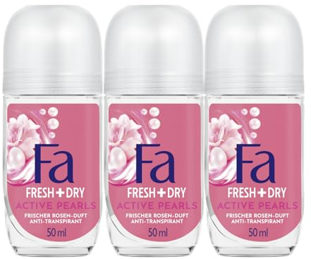 FA Deo Roll-on Fresh + Dry Active Pearls 3 x 50ml