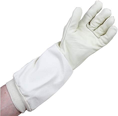 Kräftige, echt Leder Imkerhandschuhe, Bienenhandschuhe, Arbeitshandschuhe für den Imker, CE zertifizierter Imkerschutz - Größenauswahl von 4-13