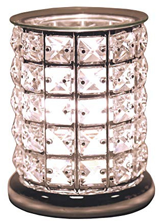 Aroma Accessories Electric Wax Melt Burner Touch On/Off Clear Crystal Cylinder