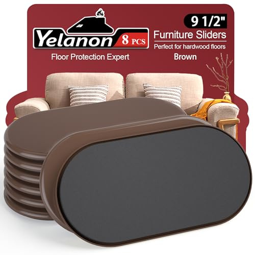 Furniture Sliders for Carpet - Yelanon 8 PCS 9.5 Furniture Moving Pads
