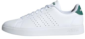 adidas Uomo Advantage 2.0 Shoes, Cloud White/Core Black/Green, 44 EU