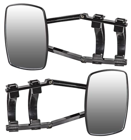 VOBOR 2 Stück Wohnwagenspiegel,Universal Zusatzspiegel Caravan-Spiegel 190x125mm, Justierbar Beidseitig Caravanspiegel für Wohnmobile, alle gängigen Fahrzeugtypen