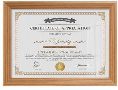 BESTORI Marco de Fotos Ideal para Fotografías, Títulos Universitarios, Certificados, Marcos Cuadros de Madera para Decoración de Pared, Decoración Hogar, Beige, 19 x 26cm