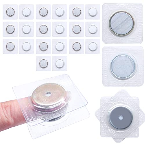 Jamsinmu Sömnad Magneter Sömnad Magnetlås PVC Synliga Magnetknappar för Sytyg, Gardiner, Klädväskor Silver-Y2510