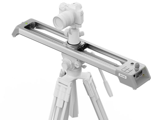 Zeapon EVO 125°Panorama Rotating Motorized Camera Slider, Powerful Quiet Motor for 5.5-11Lbs Payload, 23.6''/60cm Light Compact Slider Dolly with Carrying case, Buttons & App Control (D60 (23.6''))