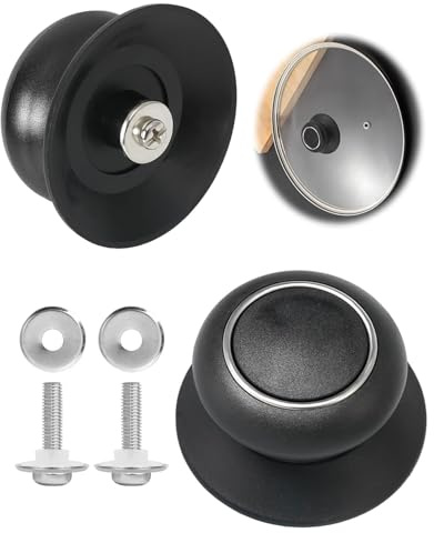 WINXMIN Maniglia Coperchio Casseruola Pomello,Coperchio Pentola Manico Coperchio Pentola Universale Manopola,Coperchio Pulsante In Bachelite,Pomelli Antiscottatura per Coperchio Della Pentola