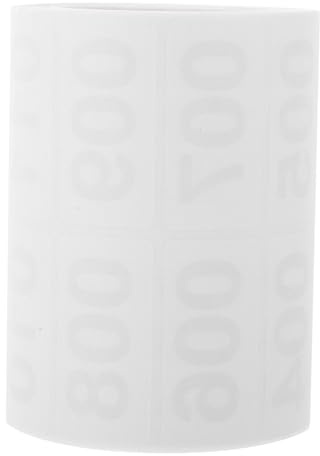 MUCKLILY Pegatinas Numéricas Adhesivas 1000 Unidades 40x20mm Negras para Inventario, Etiquetas Multiusos de Almacén, Útiles para Organización y Marcado Rápido
