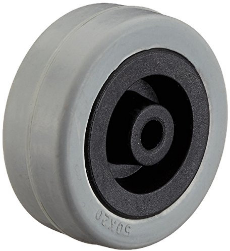 Dörner + Helmer 775105 Repuesto para Ruedas de aparatos de 50 mm de diámetro, plástico/Goma, Plata, Gris