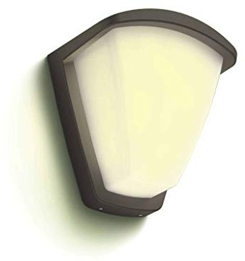 Philips Kiskadee Wandleuchten für den Außenbereich, E27-Fassung, wasserfest, anthrazit, IP44, wetterfest